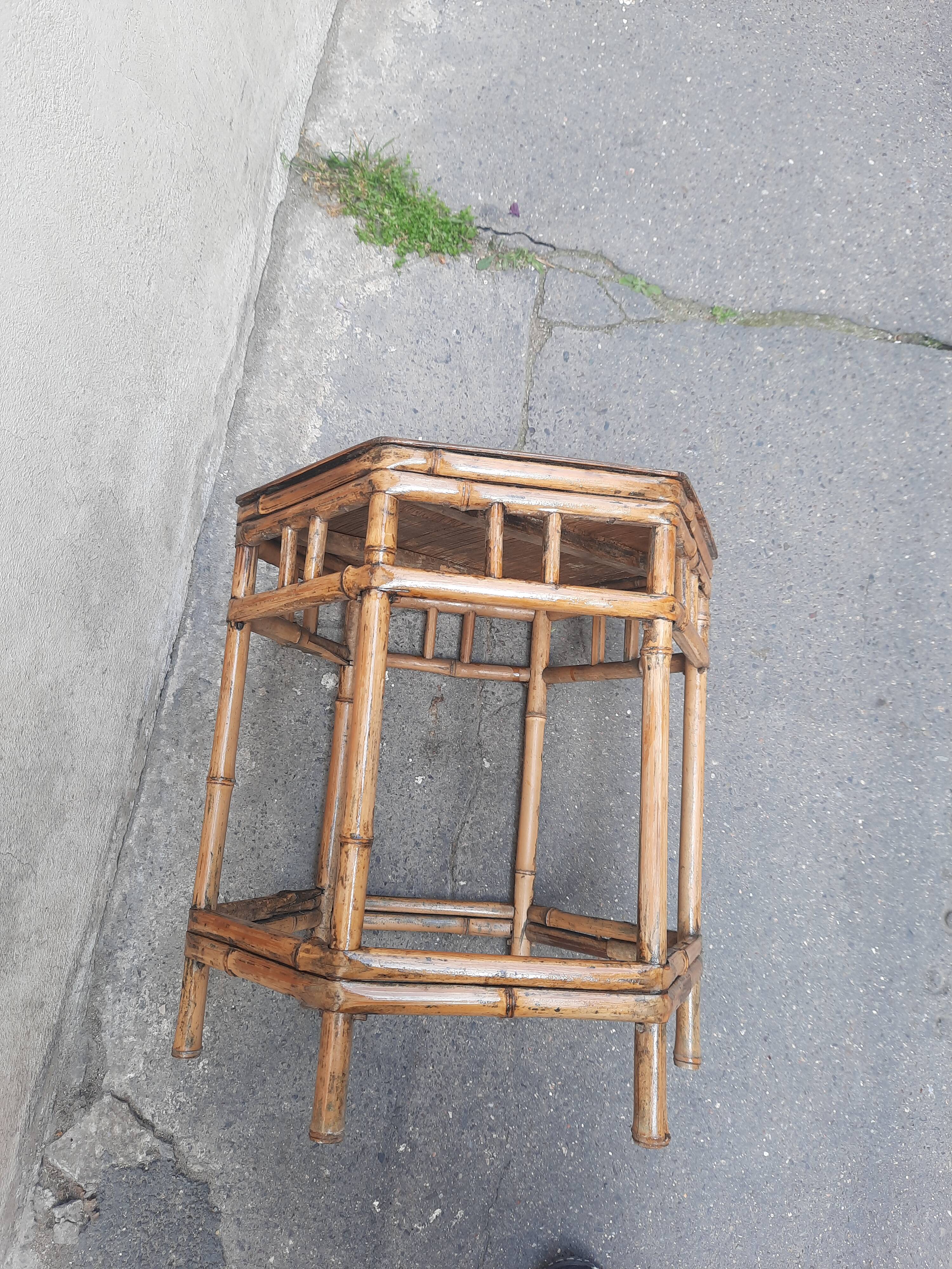 Table en bambou