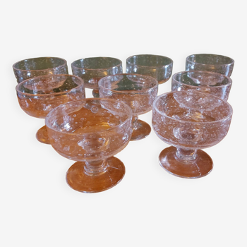 9 blown glass cups