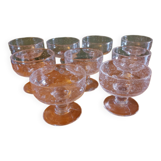 9 blown glass cups