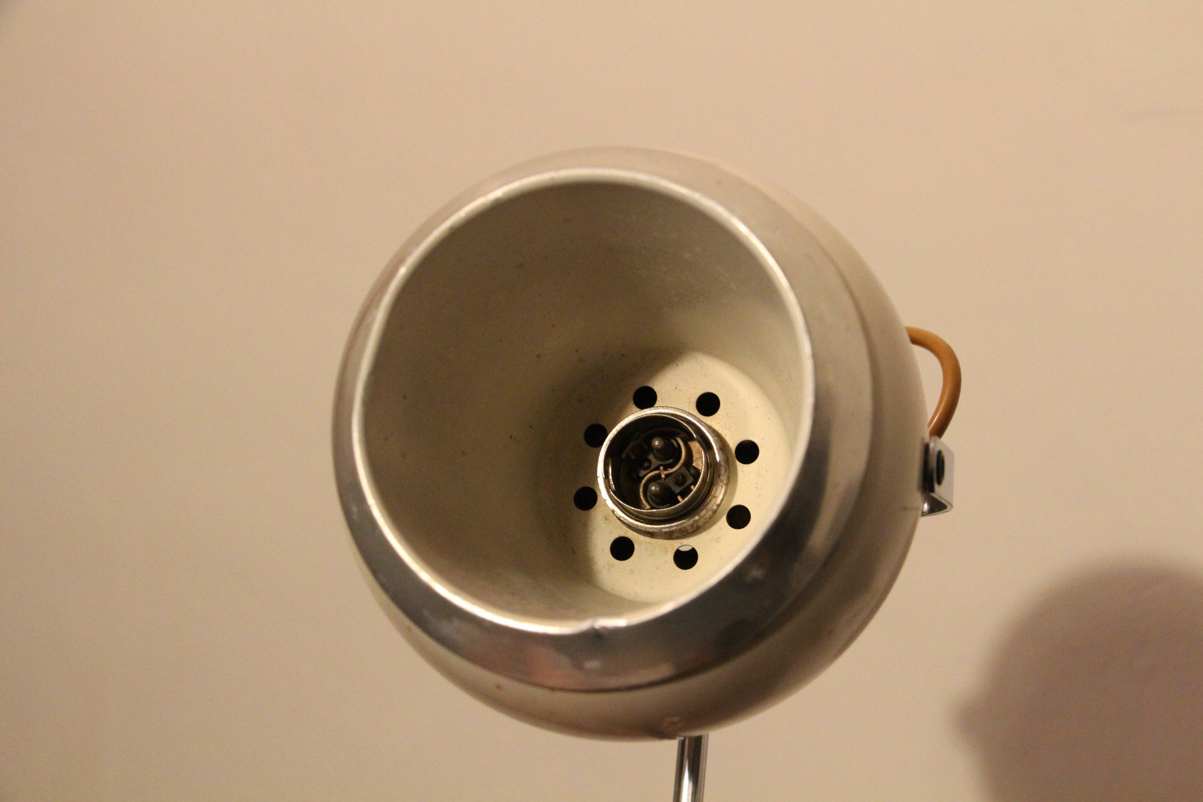 White eyeball desk lamp 60's