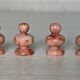 Small chessboard in coral marble and black marble - Italy - Second half of the twentieth century