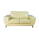 Mid Century Retro Italian Cream Leather 2 Seat Sofa Settee Couch by Moroso 1980s