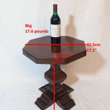 Octagonal Side Table With Baluster Shaft