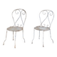 Two iron garden chairs 1950