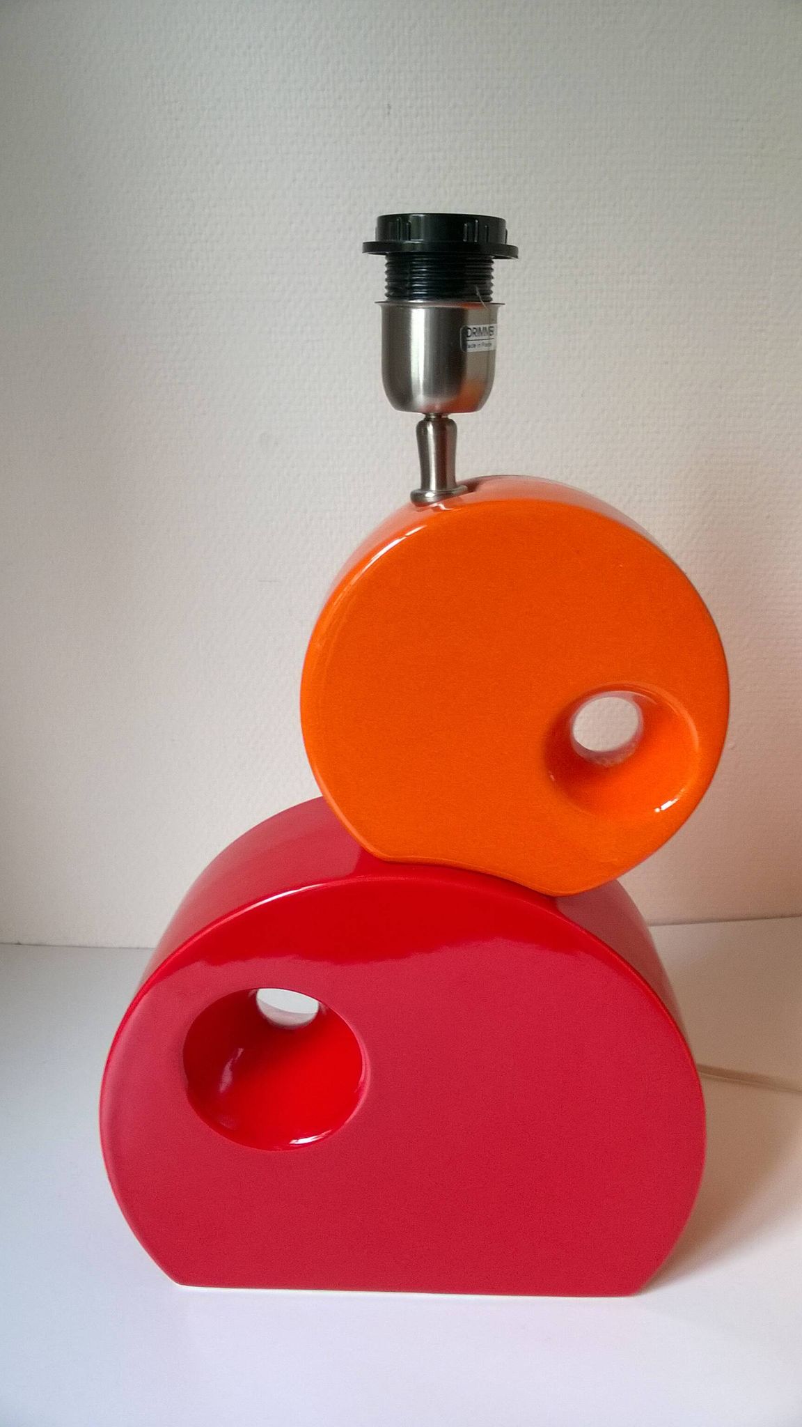 Lampe de table en céramique par Louis Drimmer, France 1980