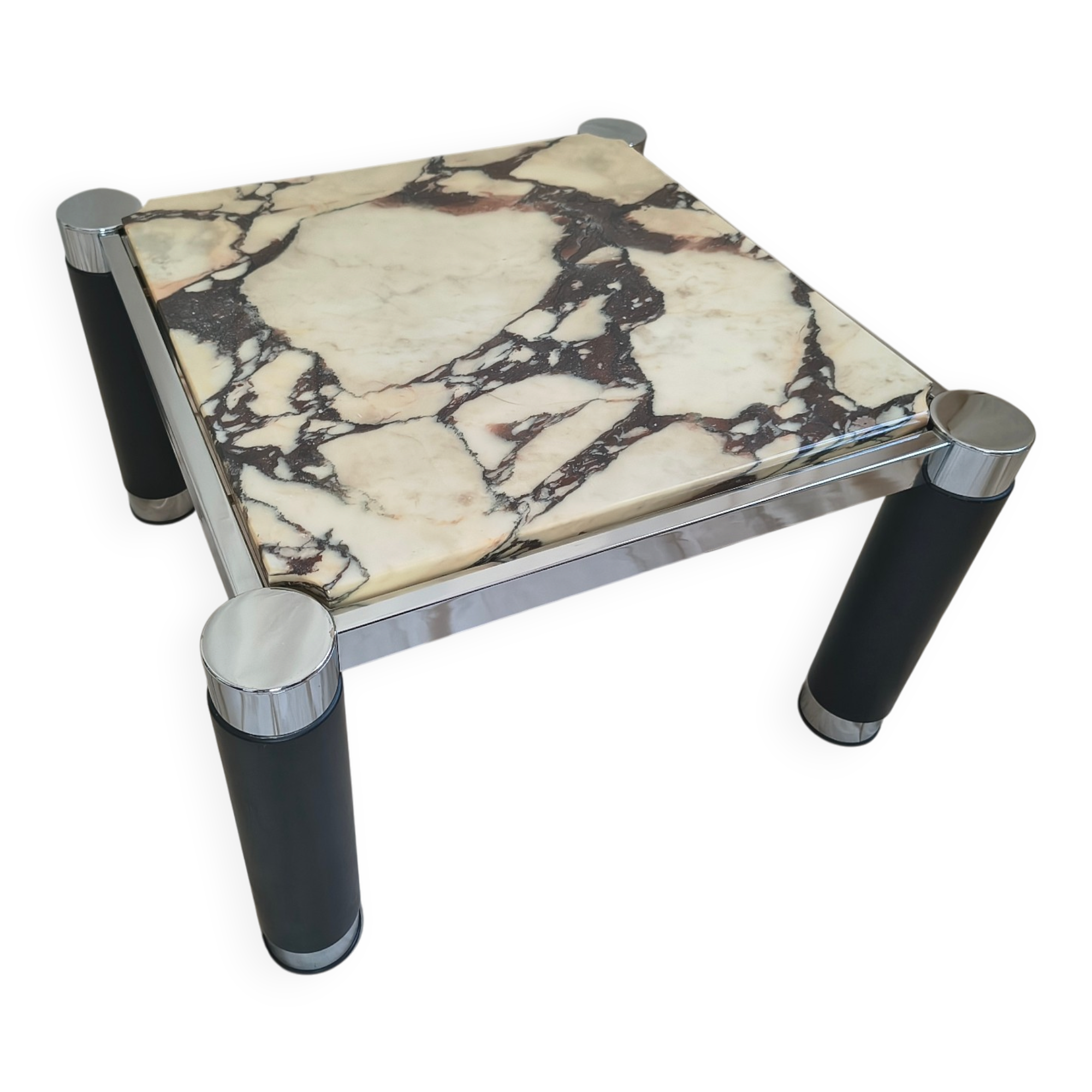 Table basse marbre de Calacatta début 1980