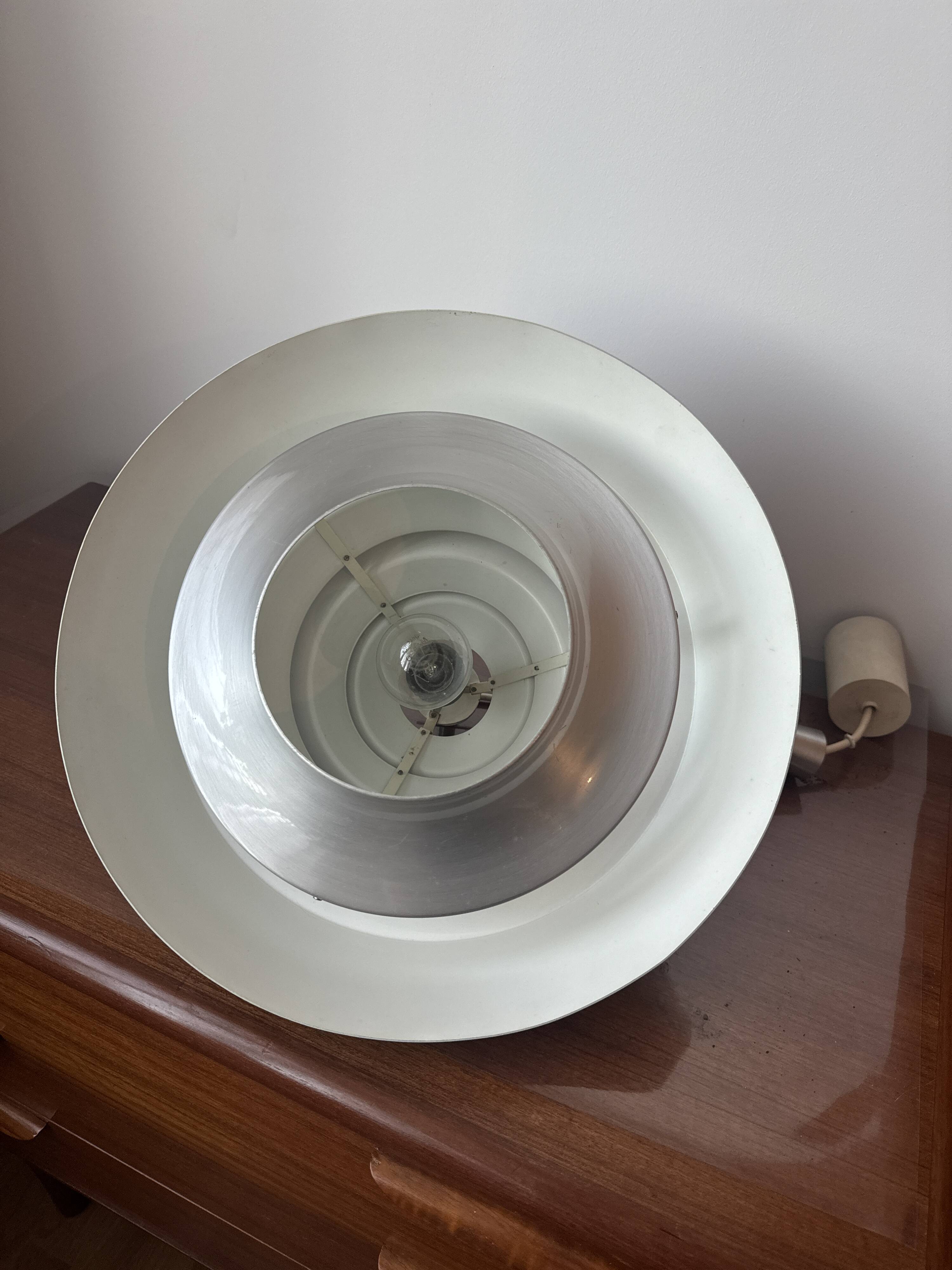 Suspended aluminium lamp by Hans Agne Jakobsson, Sweden, 1960.