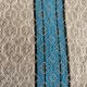 Set of 2 jacquard tea towels with blue stripes - mixed breed linen / cotton - 67x50cm