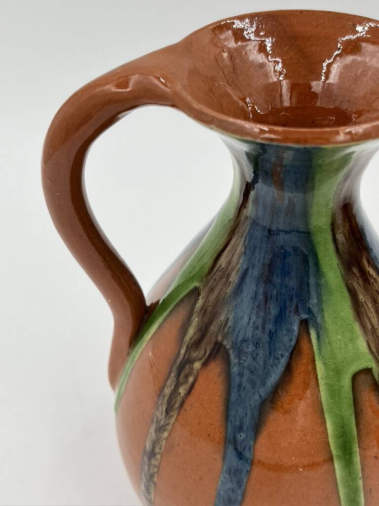 Set of 4 Flemish art nouveau stoneware