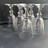 Blown and cut crystal glasses