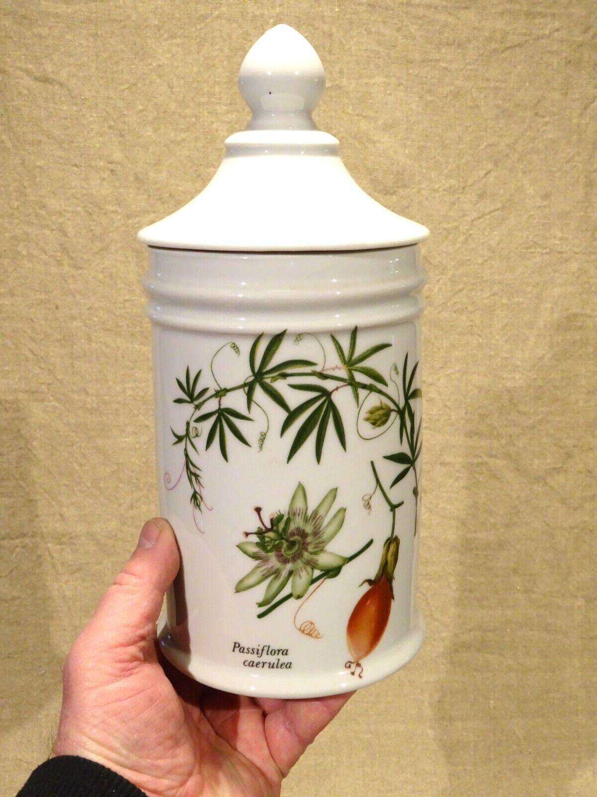 Porcelain medicine jar creations Deshoulieres Passiflora Punica granatum