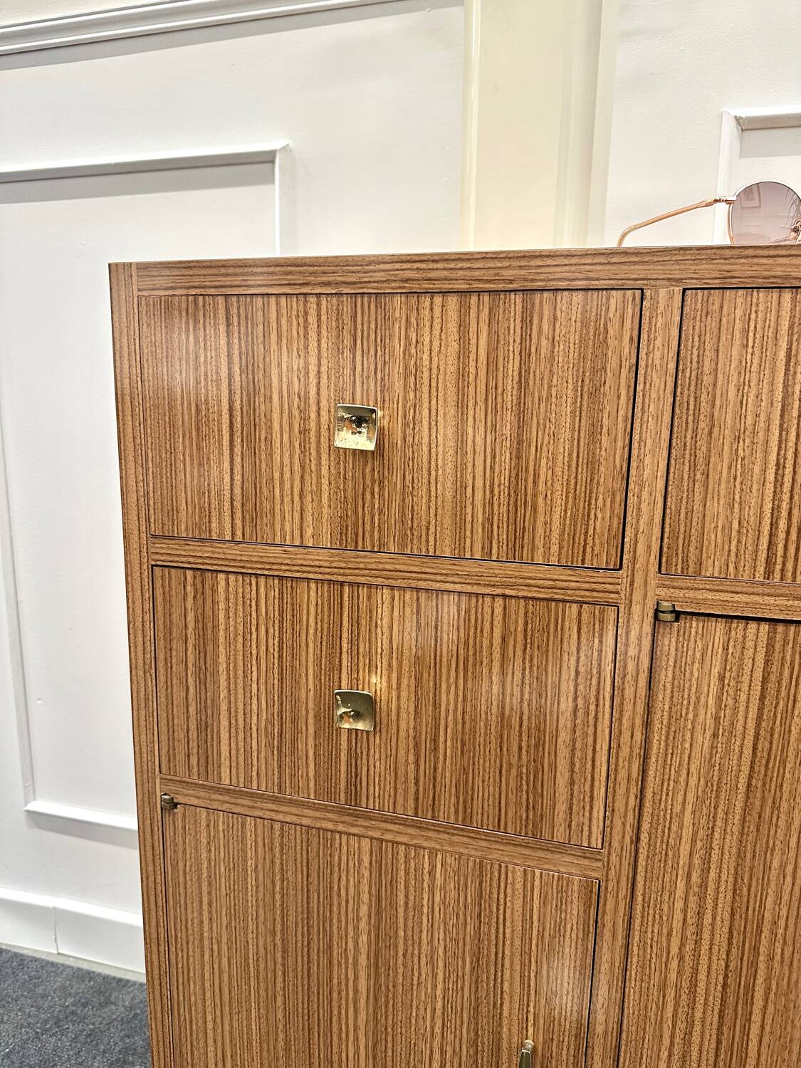 Wood effect formica sideboard