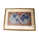 Old card Air France 1950 shown by Lucien Boucher planisphere