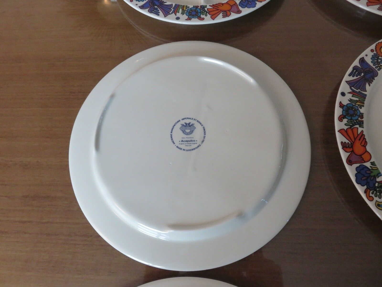 6 plates Acapulco Villeroy & Boch years 70