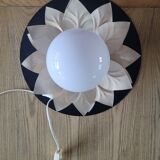 Flower table lamp - Opaline globe