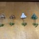 Set of 4 vintage murano glass knife rests grape cluster