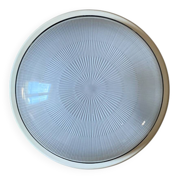 Petite applique murale carrée plafonnier verre transparent luminaire ancien