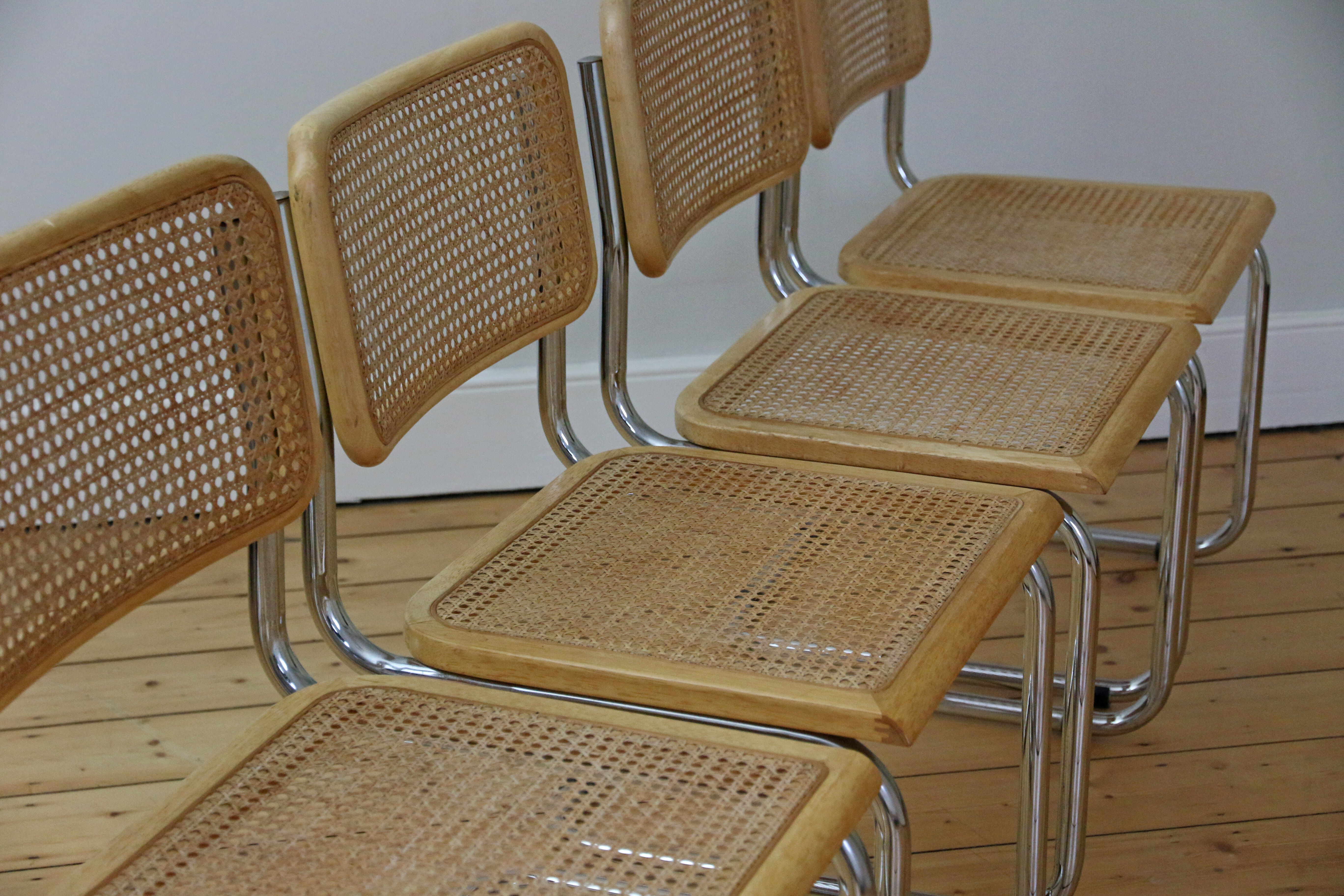 Set of 4 cesca chairs Marcel Breuer, 1970s