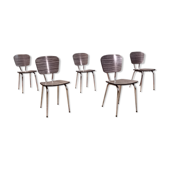 Lot de 5 chaises formica