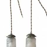 Pair of Art Deco lamps with boxwood hooks