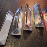 6 porte couteaux en verre