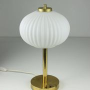Mid-Century Brass & Glass Table Lamp