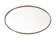 Oval Art Deco mirror with vintage chrome frame from the 1970s.