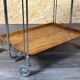 Chariot de service table d'appoint dinette space age brown design 60s 70s