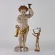 Ancient sculpture of a putto in carved and gilded wood, Italy, 19th century.