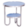 Small Czech Blue Bauhaus Table in Chrome from Kovona, 1930s