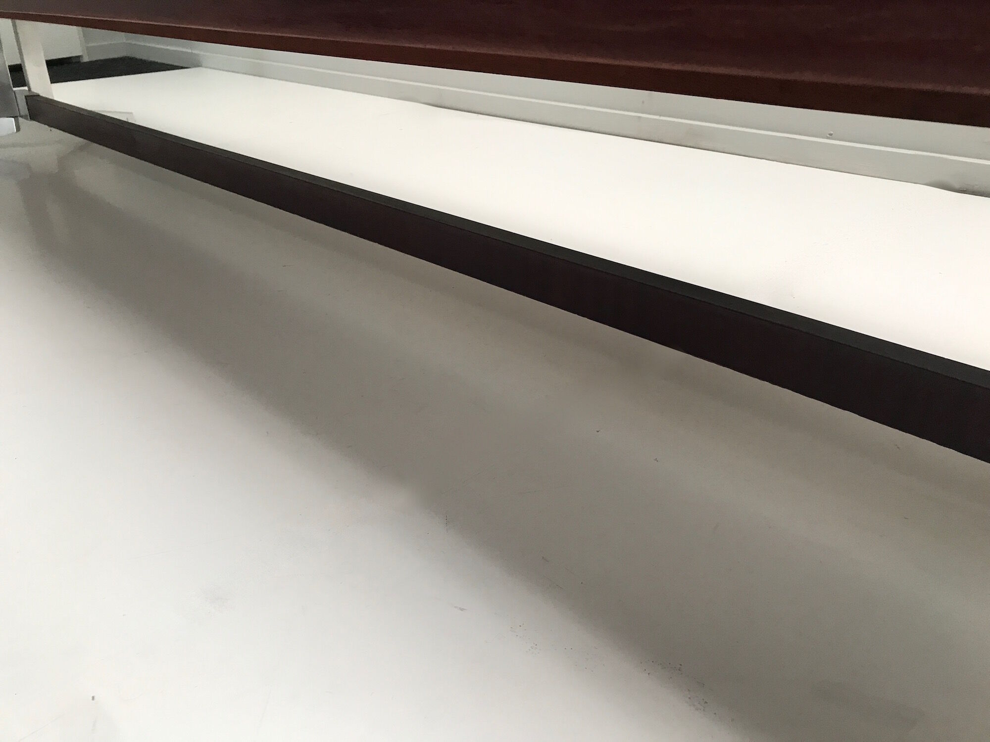Belgian modernist long mahogany sideboard 1970s