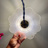 Vintage frosted glass lampshade pendant light