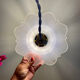 Vintage frosted glass lampshade pendant light