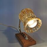 Lampe de chevet vintage : Lampe en verre style milieu du XXe siècle, Yougoslavie, années 1970