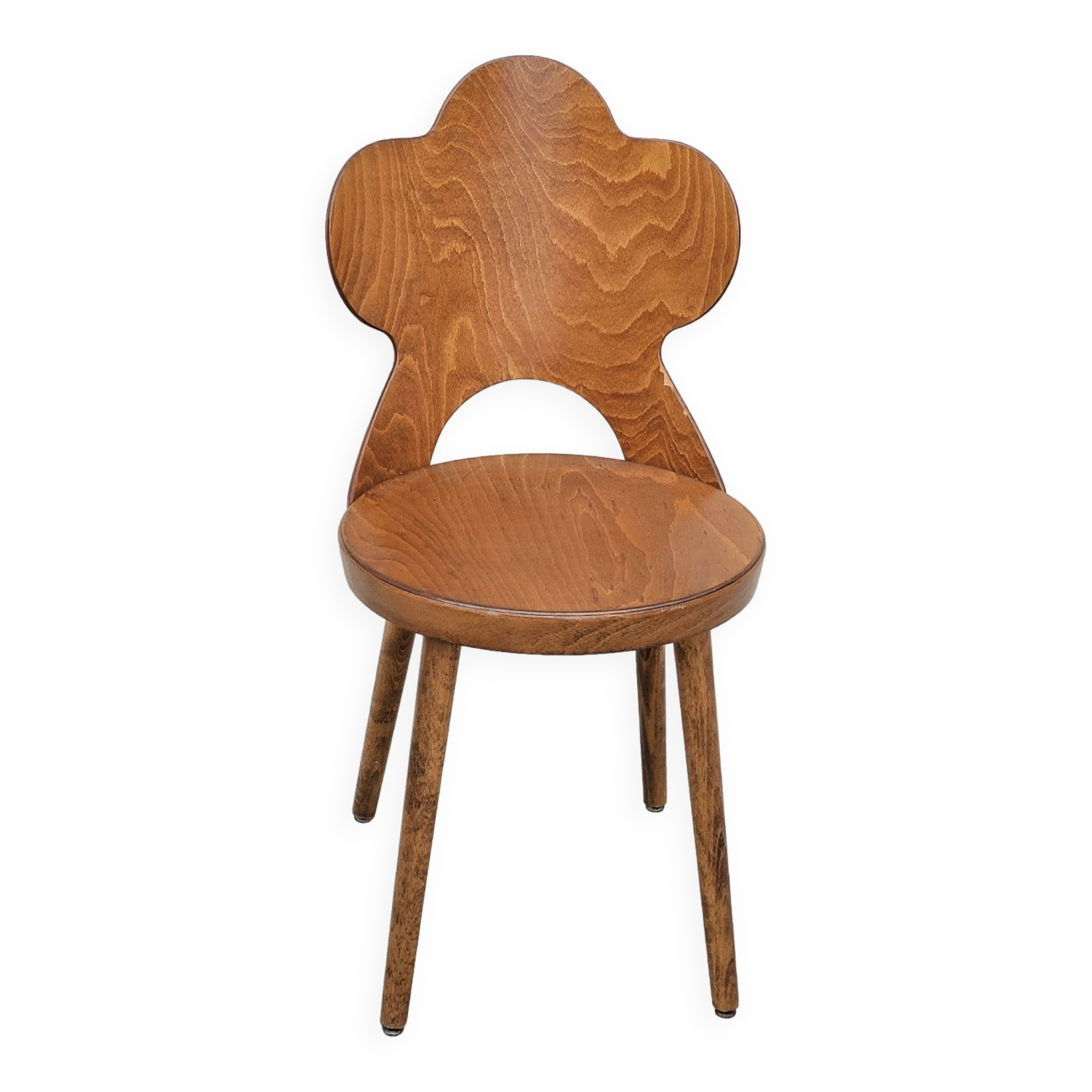 Chaise de bistrot baumann modèle Trèfle 1950
