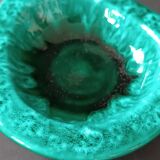 Turquoise glazed ceramic catchall by Giraud Vallauris 1960