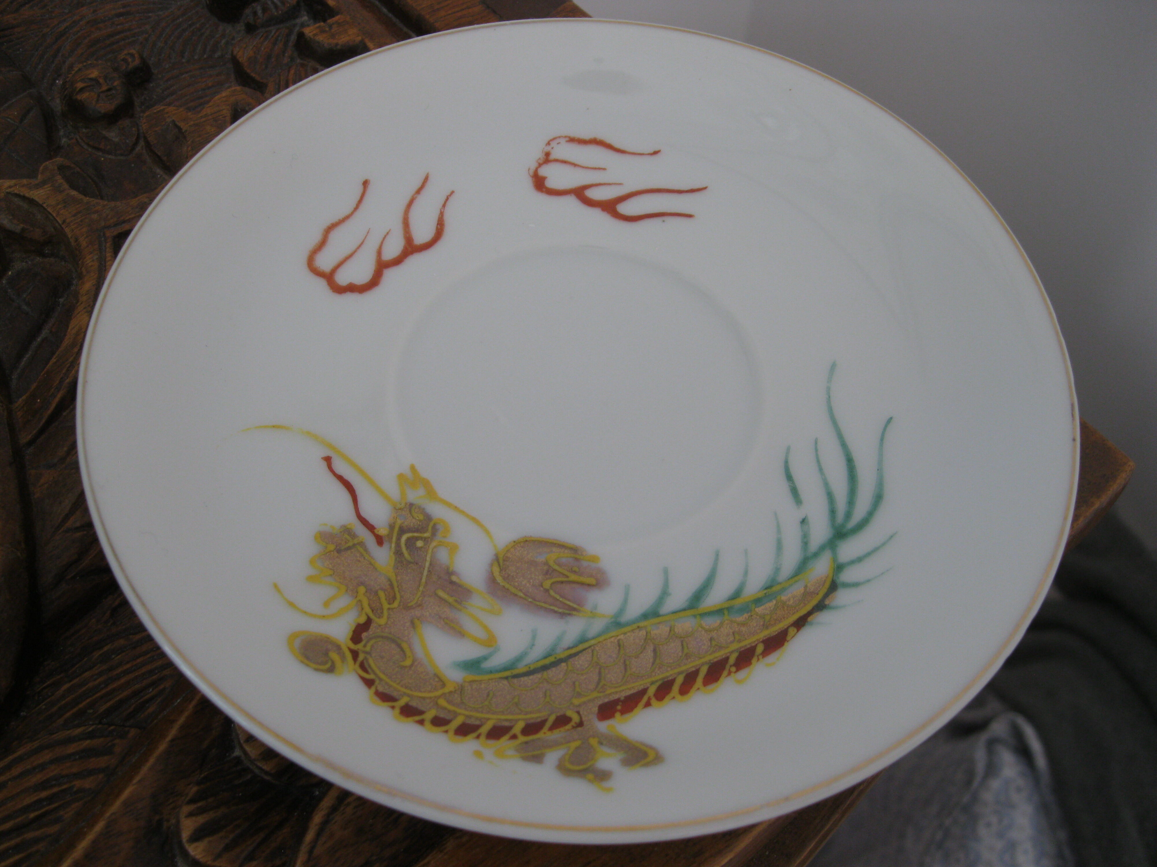 Asia geisha dragon porcelain tea set