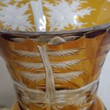 Amber crystal vase