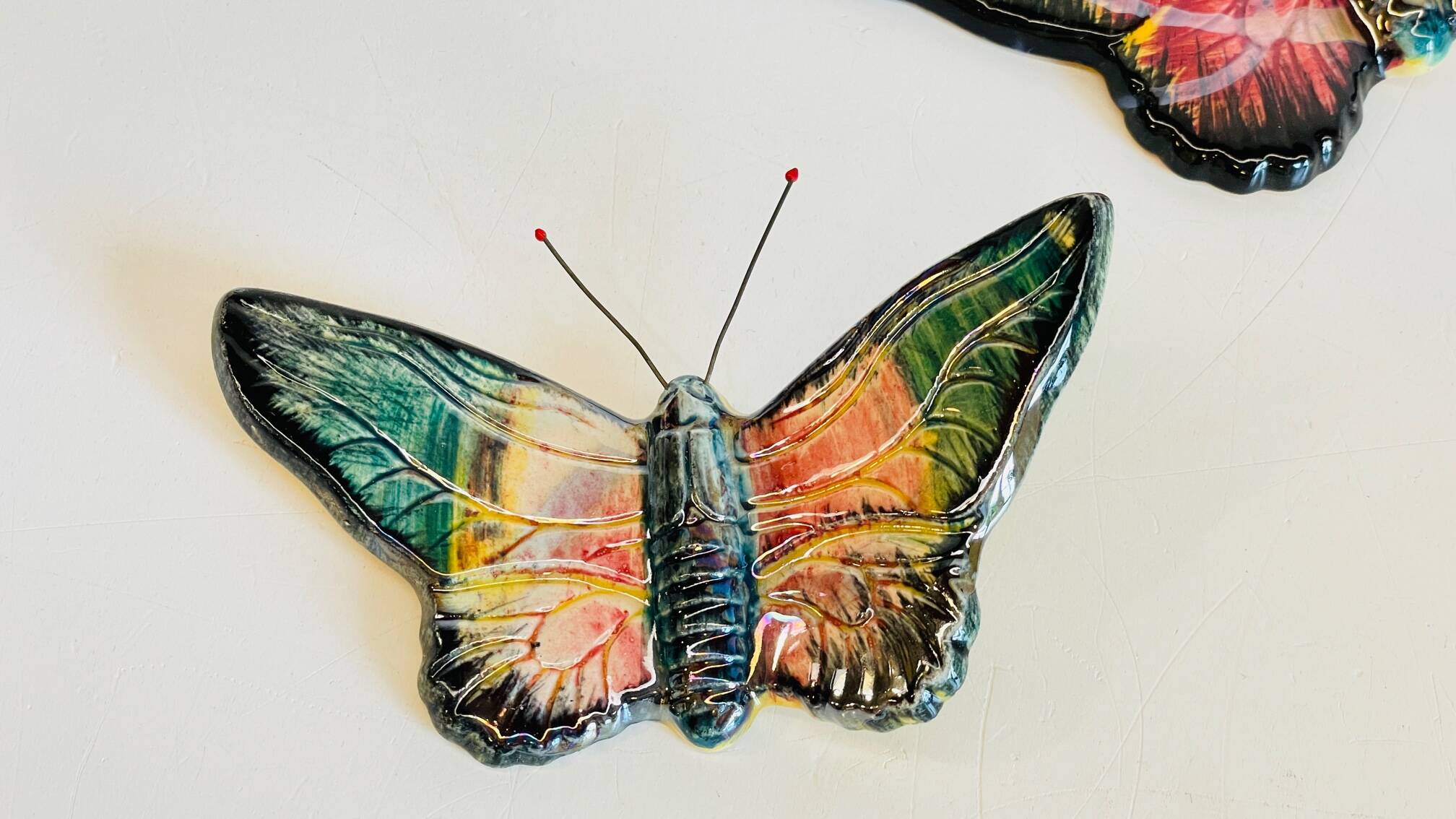 Vintage ceramic wall butterflies