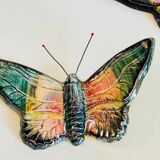 Vintage ceramic wall butterflies