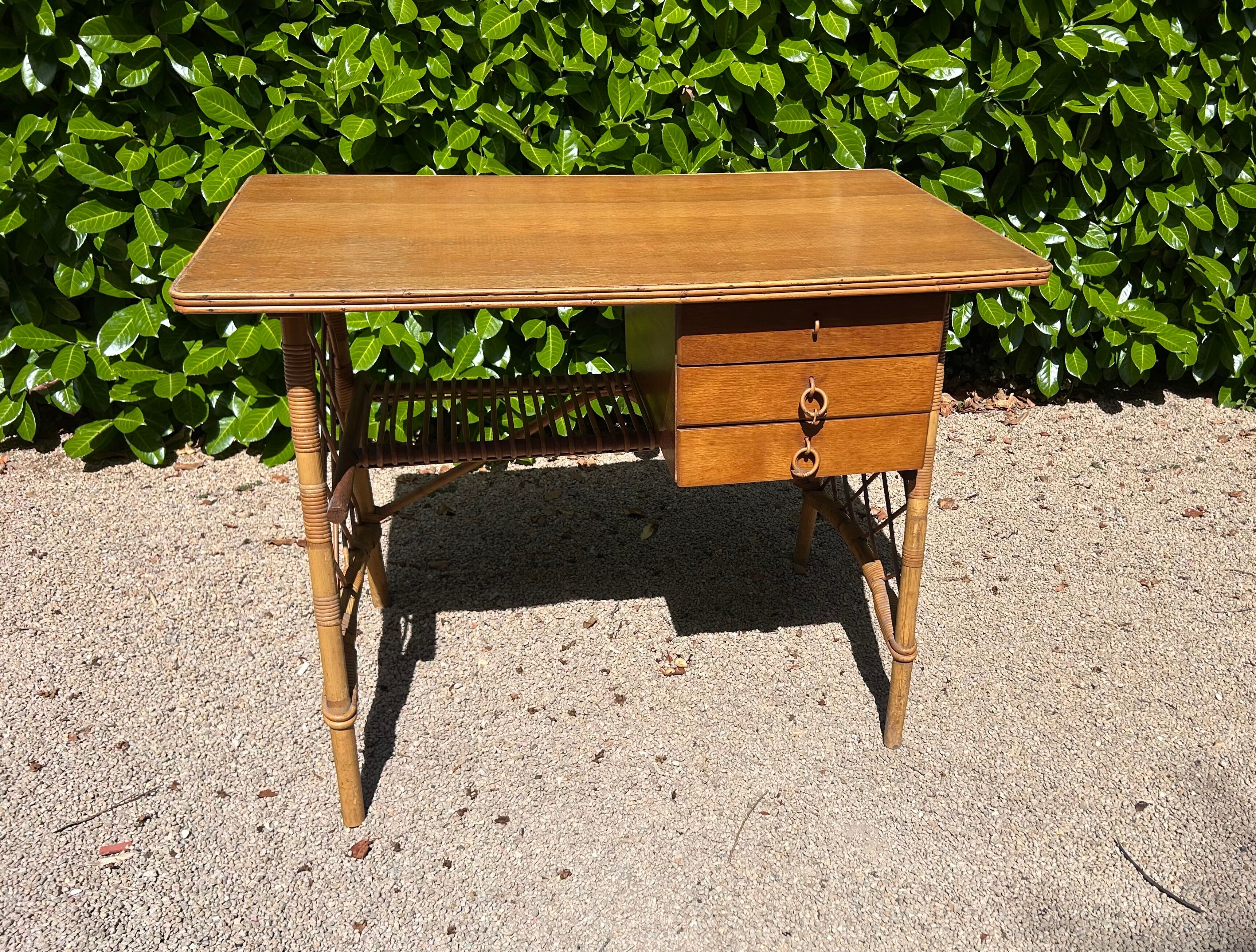 Rattan desk