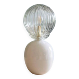 Ceramic lamp & striped glass