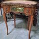 Louis XV style bean desk in marquetry and gilded bronze