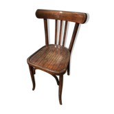Ancienne chaise bistrot style baumann en bois années 60