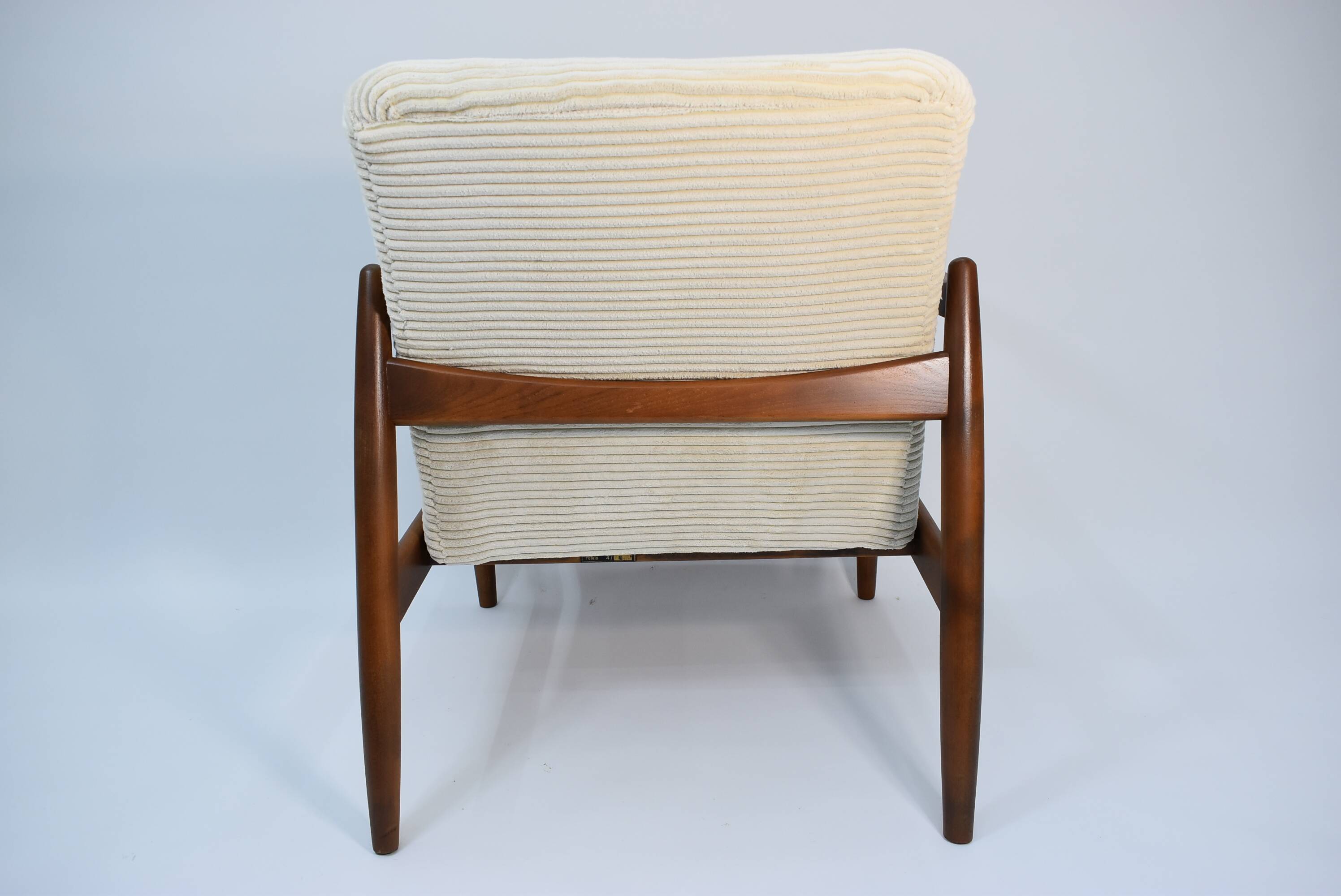 Fully restored vintage armchair by E.Homa, 1960s, beige cord