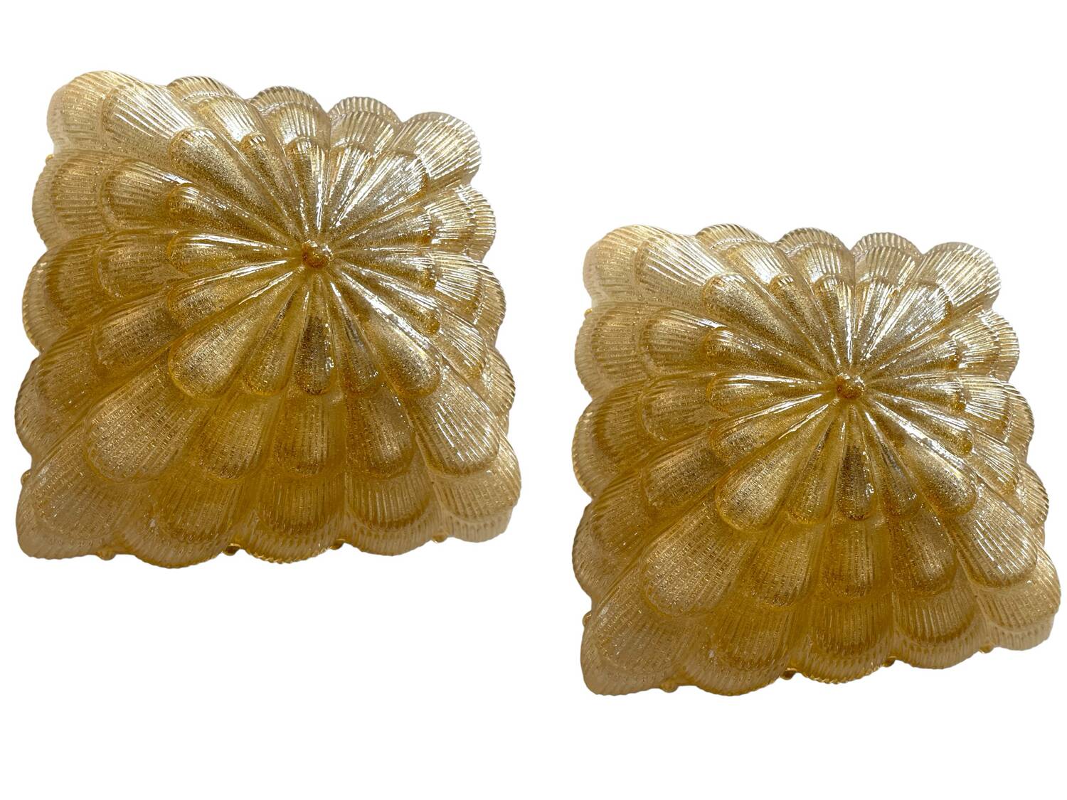 Murano glass sconces set of 2 1970’s