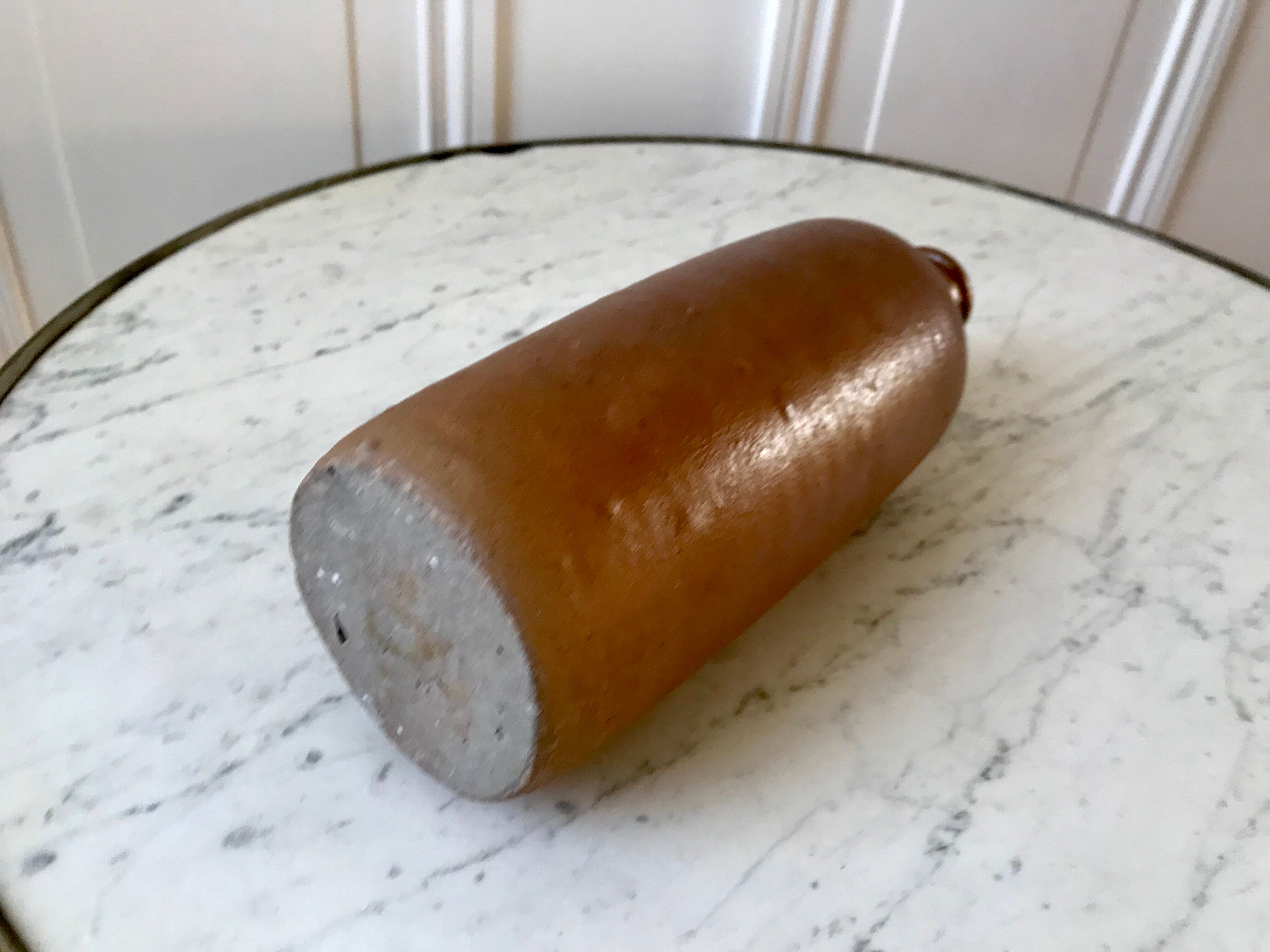 Stoneware bottle handmade early twentieth century