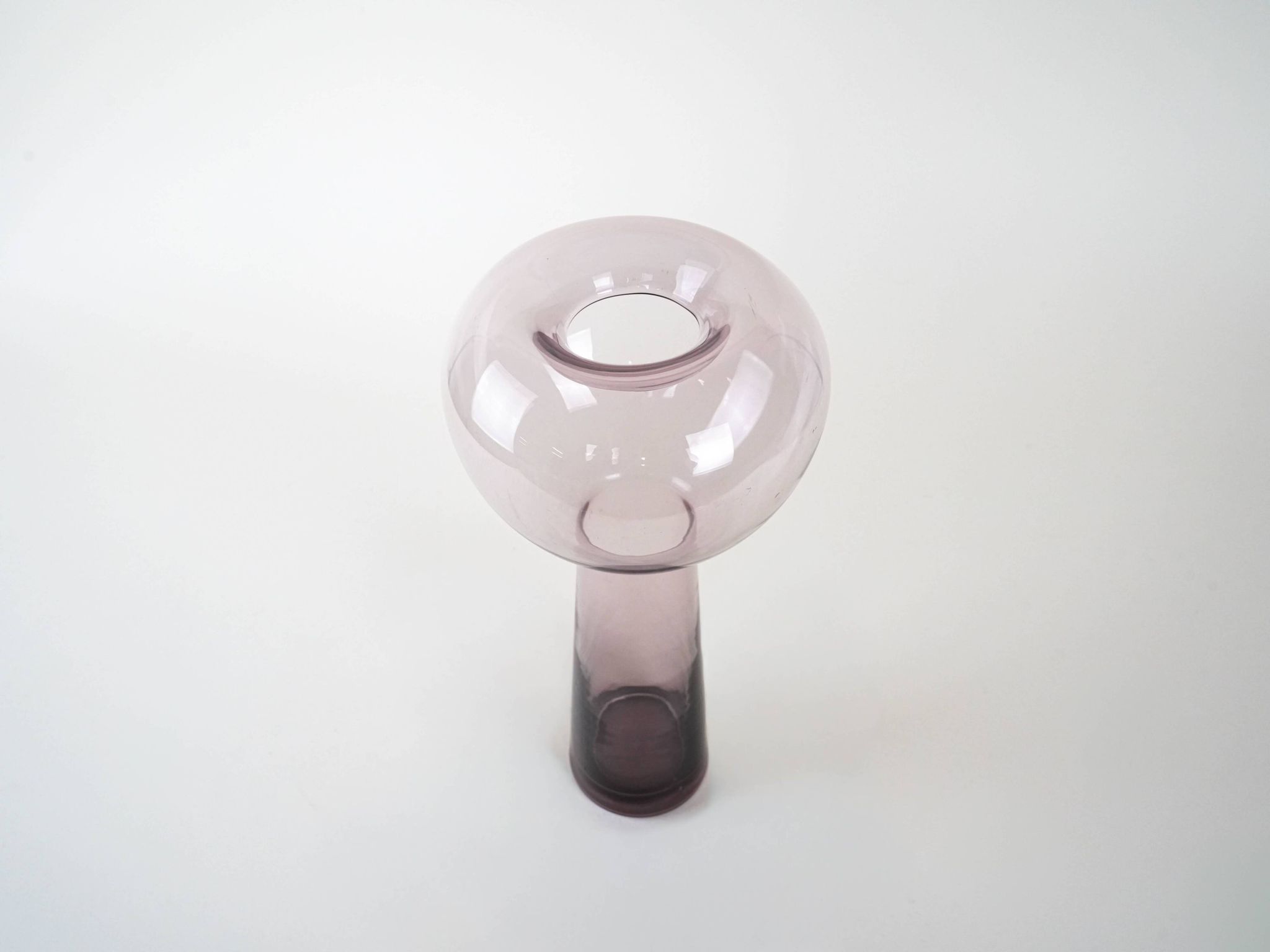 Glass vase, Italian design, 1970s, made in Italy