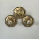 Set of 3 Motoko Ishii wall lights for staff leuchten, Brass, 1970