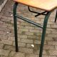 Table d'écolier vintage bois et métal